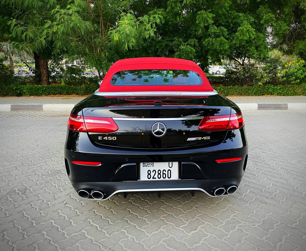 Mercedes E450 black convertible