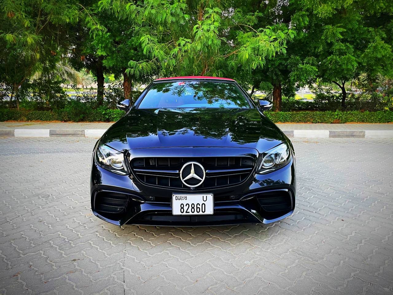 Mercedes E450 black convertible