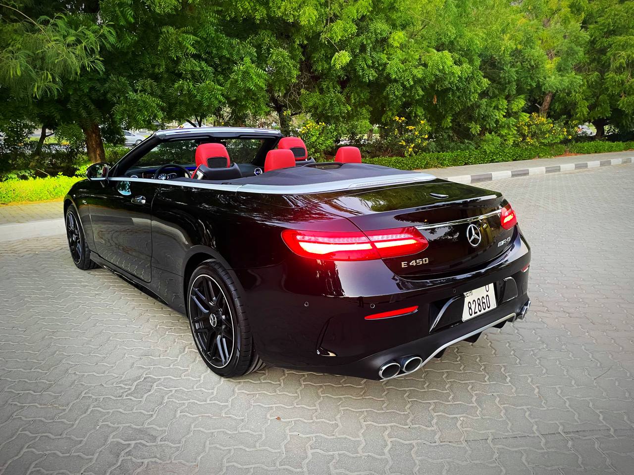 Mercedes E450 black convertible