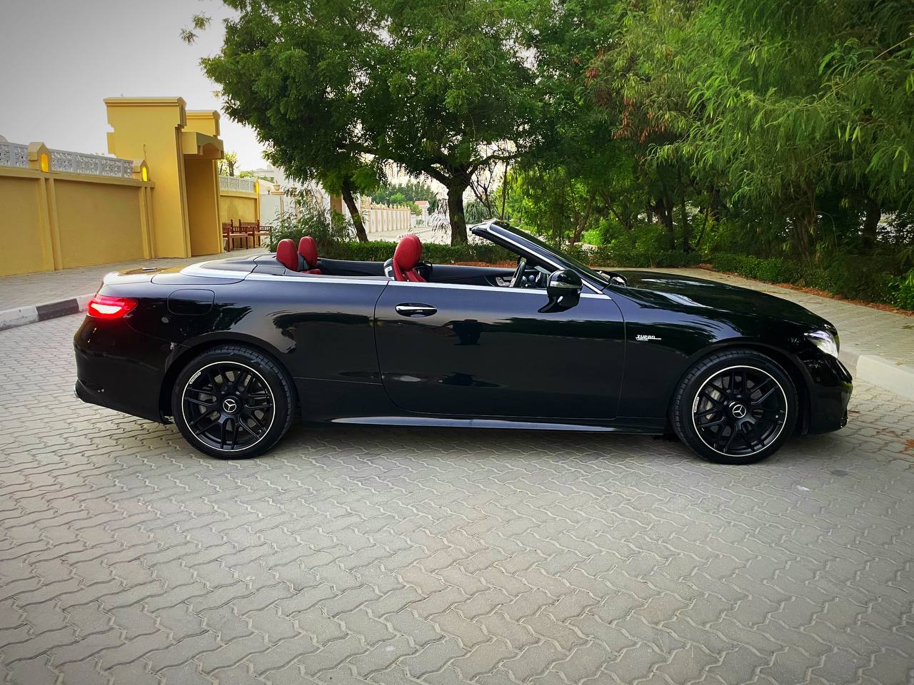 Mercedes E450 black convertible