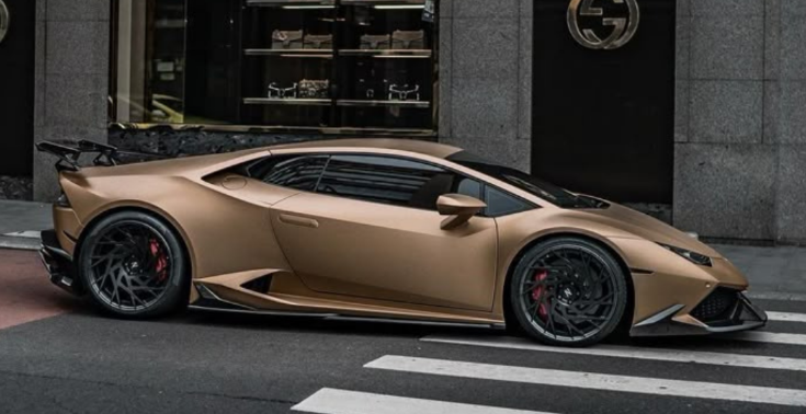 Luxury sports car front view