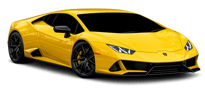 Yellow luxury sports car